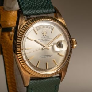 1969 Rolex 18K YG Day-Date 1803 Silver Dial with Box and Papers