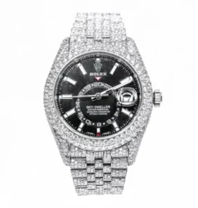 Rolex 326934 Sky-Dweller Black Dial Diamonds Watch