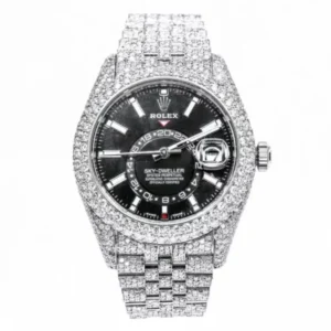 Rolex 326934 Sky-Dweller Black Dial Diamonds Watch