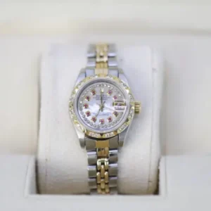 Rolex Datejust 69173 Aftermarket MOP Diamond Dial 26mm 18k Yellow Gold And Stainless Steel Watch