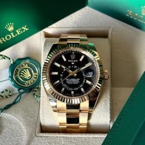 Rolex Sky-Dweller 326938 18K Yellow Gold with Black Dial Full Set